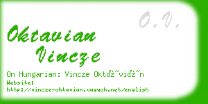 oktavian vincze business card